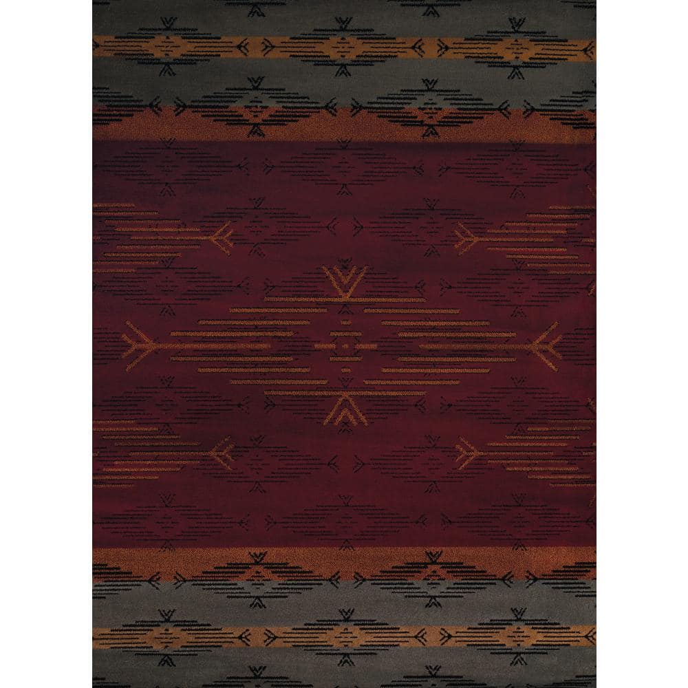 United Weavers Affinity Native Skye Red 7 ft. 10 in. x 10 ft. 6 in