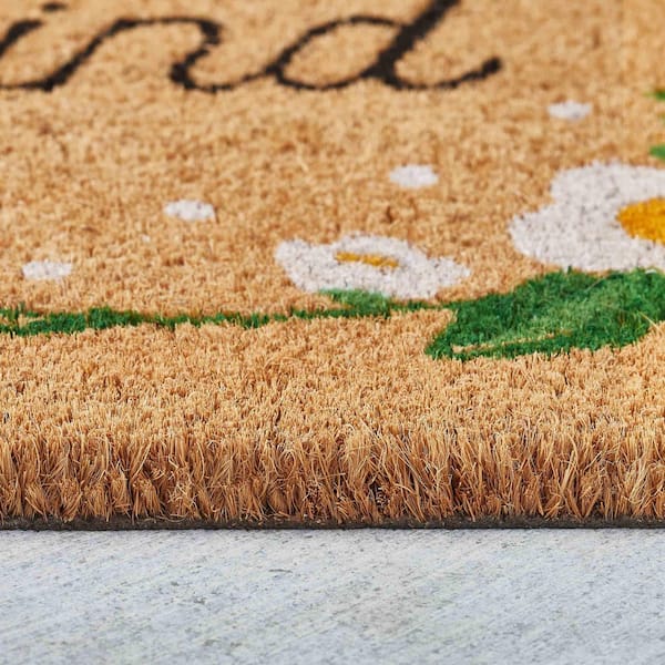 Bee Kind 18 in. x 30 in. Coir Indoor/Outdoor Door Mat Multi-Colored