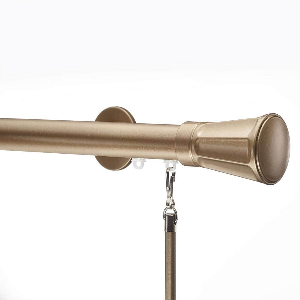 Transverse Curtain Rods Art Decor Tekno 25 - 60 in. Non-Adjustable 1-1/8 in. Single Traverse ...