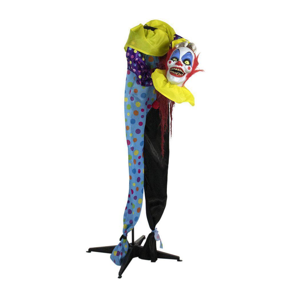 Life-Size Scary Talking Clown with Flashing Red Eyes