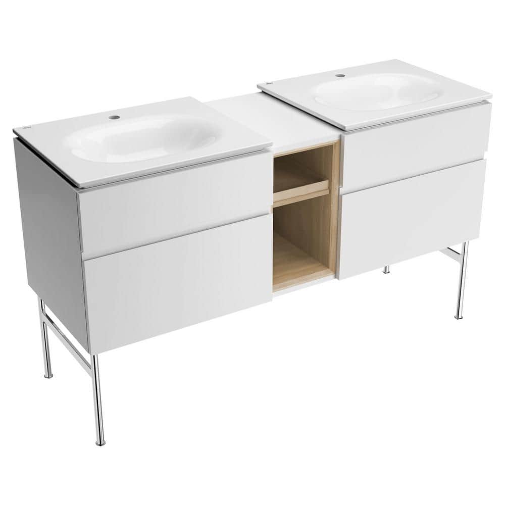 Studio S 24" White Wall-Mounted Single Vanity Cabinet