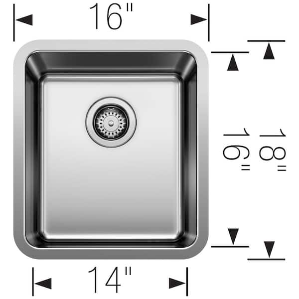 Blanco FORMERA 18 Gauge Stainless Steel 16 in. Undermount Bar Sink