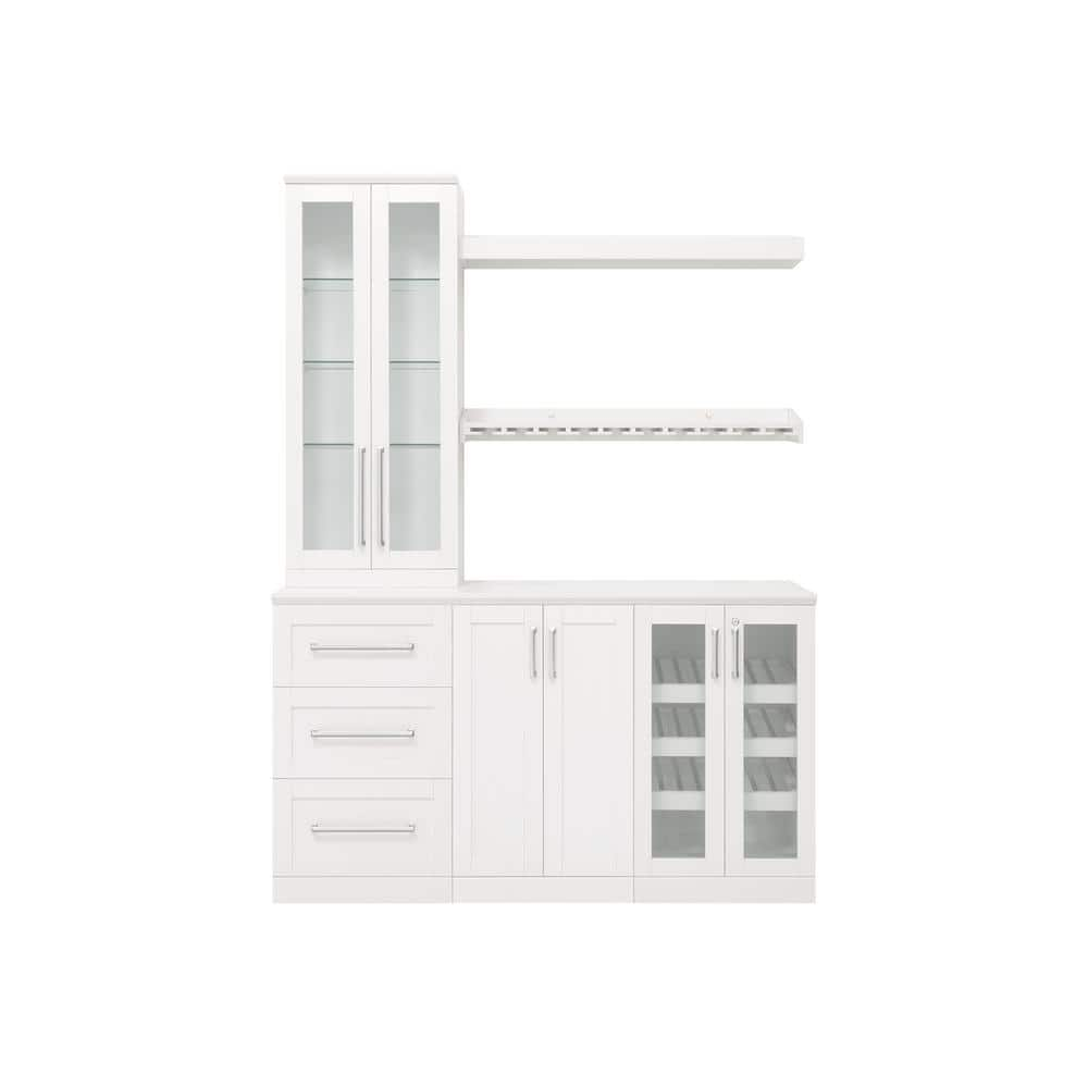 NewAge Products Home Bar 21 in. White Cabinet Set (7-Piece) 61311 - The ...