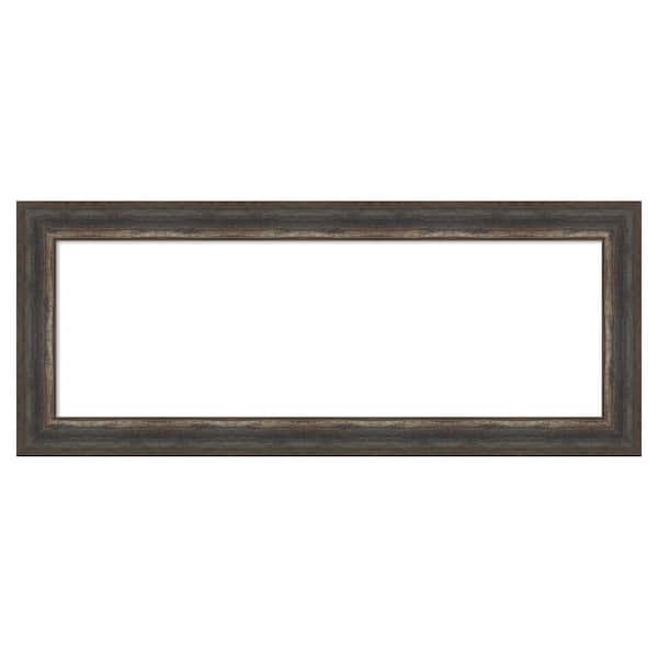 Amanti Art Alta Rustic Char 41 in. x 17 in. Polystyrene Framed Dry Erase Magnetic Memo Board