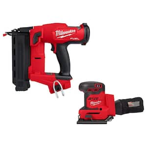 M18 FUEL 18-Volt Lithium-Ion Brushless Cordless Gen II 18-Gauge Brad Nailer (Tool-Only) W/M18 1/4 Sheet Sander