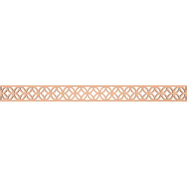 Crosby Fretwork 0.375 in. D x 46.375 in. W x 4 in. L Alder Wood Panel Moulding