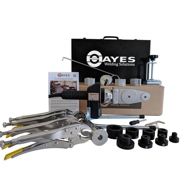 HAYES Welding Solutions Hayes Digital Socket Fusion Pipe Welder Tool Complete Kit (up to 1 in.)