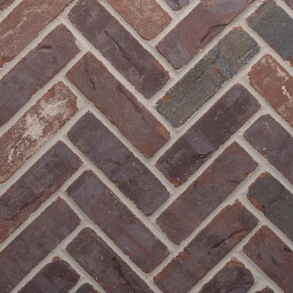 Rosewood Thin Brick Herringbone Panel
