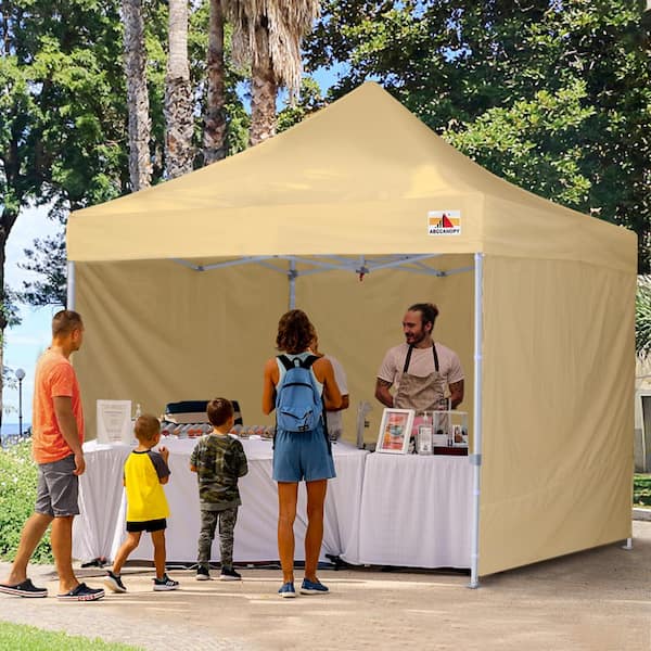 10 ft. x 10 ft. 5-Pieces Red Pop Up Sidewall Canopy Tent of