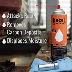 Penetrating Oil Aerosol, Industrial-Grade Penetrant, Multi-Purpose Oil, AeroKroil, NSF H2,50-State VOC Compliant