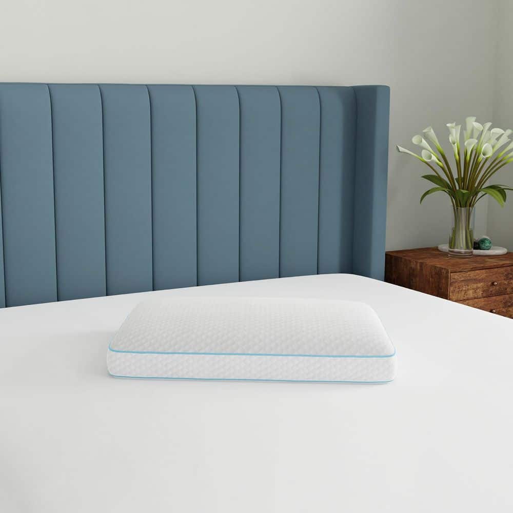 Medium Density Hypoallergenic Gel-Infused Memory Foam Bed Pillow