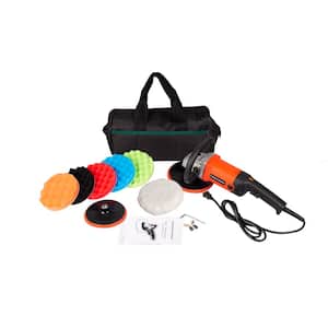10-Amp Corded Electric 7 in. Pad Buffer Polisher,Rotary Polisher Sander, Car Polishing Machine with Accessory Kit