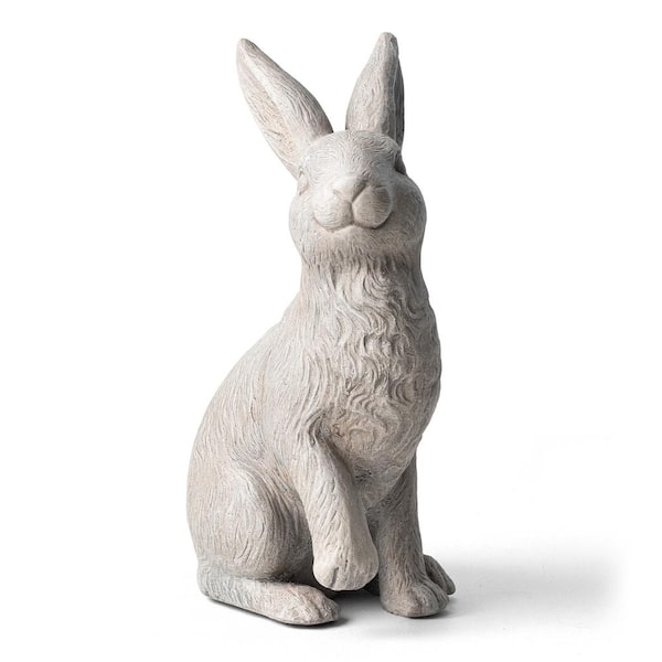 Glitzhome 18 in. H MGO Sitting Rabbit Garden Statue Glitzhome 18 in. H MGO Sitting Rabbit Garden Statue