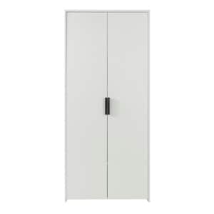 Braxten White Storage Cabinet with Double Panel Doors (71 in. H x 31.5 in. W)