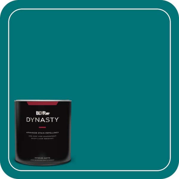 BEHR DYNASTY 1 qt. #T15-3 Essential Teal Matte Interior Stain-Blocking Paint and Primer