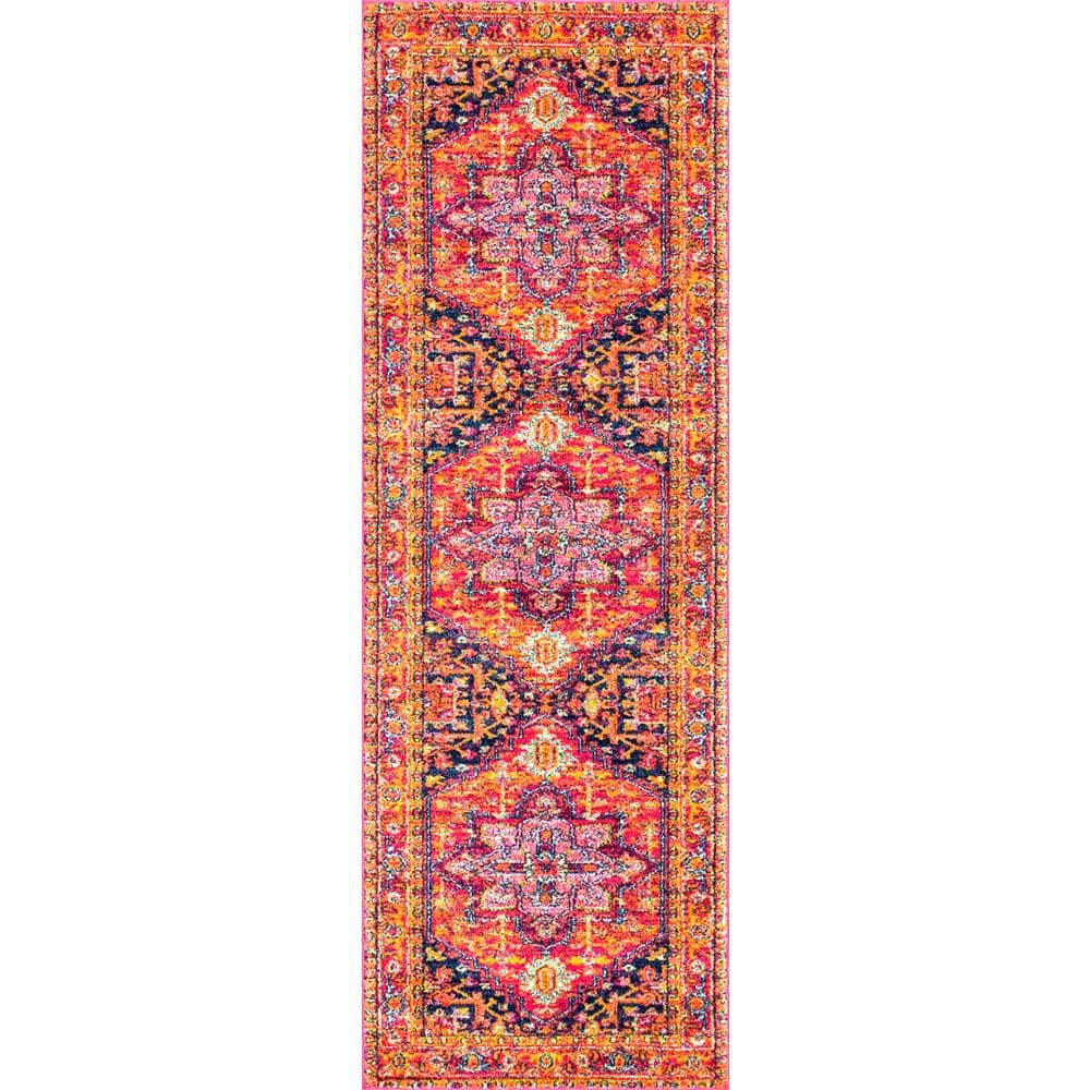 nuLOOM Vonda Persian Pink 3 ft. x 12 ft. Runner Rug RZBD32A28012 The
