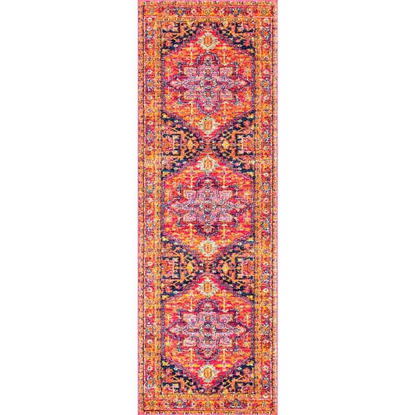 nuLOOM Vonda Persian Pink 3 ft. x 12 ft. Runner Rug