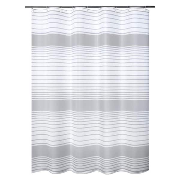 Shower Curtain Waterproof PEVA Shower Curtain with Rustproof Grommets 71 in. x 71 in. White Bathtub Curtain for Bathroom