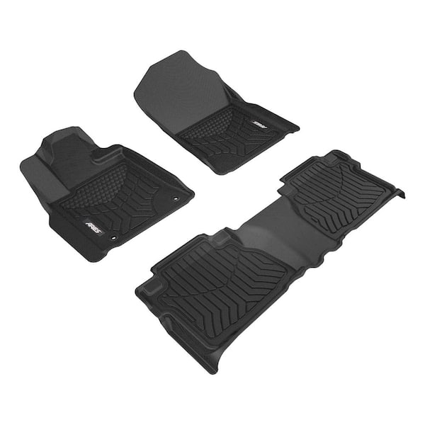 Aries StyleGuard XD Black Custom Heavy Duty Floor Liners, Select Toyota Tundra Crew Cab, 1st and 2nd Row