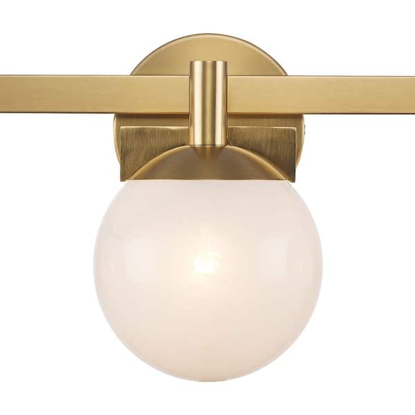 Monteaux Lighting Brooklyn 24 in. 3-Light Gold Bathroom Vanity