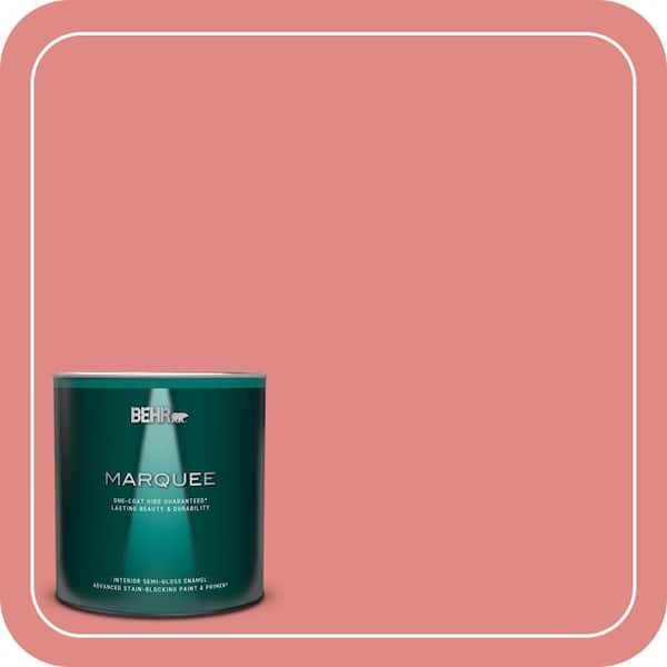 BEHR MARQUEE 1 qt. Home Decorators Collection #HDC-SP16-12 Begonia Semi-Gloss Enamel Interior Paint & Primer