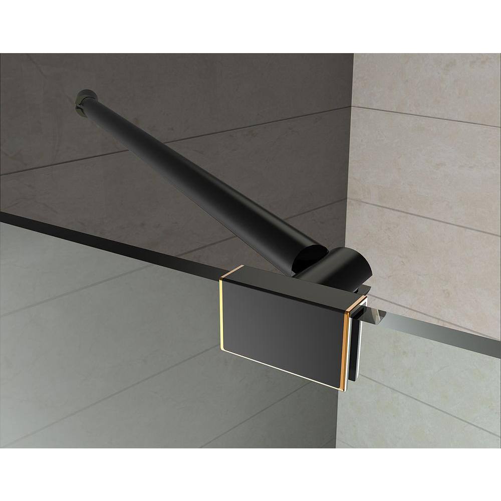 Avalux Oil Rubbed Bronze Frameless Clear Glass Pivot Shower Enclosure