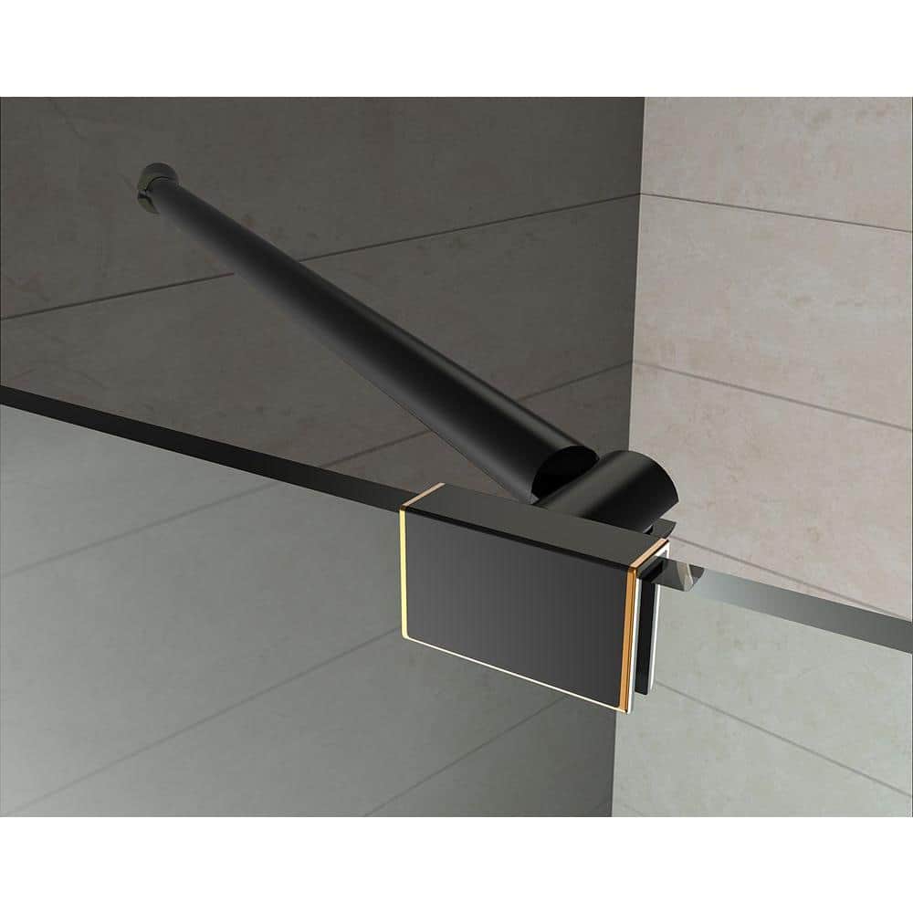 Avalux 48" x 32" Frameless Clear Glass Shower Enclosure with Oil Rubbed Bronze Hardware