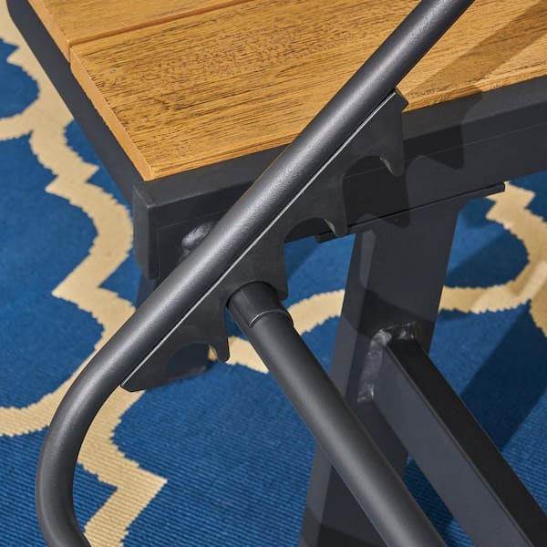 Noble House Waterloo Black Aluminum Adjustable Outdoor