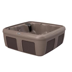 Dynamic 84L 6-Person 45-Jet Plug and Play Hot Tub, Heater, LED Footwell Light and Ozone in Brownstone