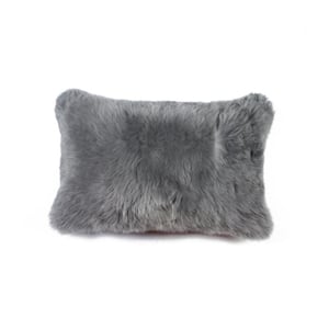 Shearling Amanda Taupe Lumbar Pillow