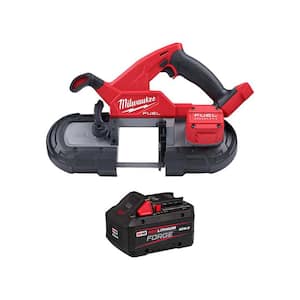 M18 FUEL 18V Lith-Ion Brushless Cordless Compact Bandsaw w/M18 18V Lithium-Ion REDLITHIUM FORGE XC 8.0 Ah Battery Pack