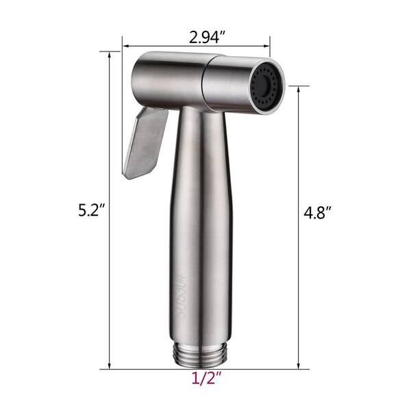 Bidet Attachment For Toilet Venoro Bidet Sprayer For Toilet Handheld Spray Attachment Set With Hose Stainless Steel, Silver Toilet Bidet