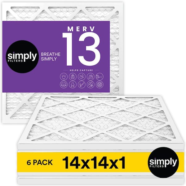14 in. x 14 in. x 1 in. MERV 13 FPR 10 Pleated Furnace Air Filter (6-Pack)