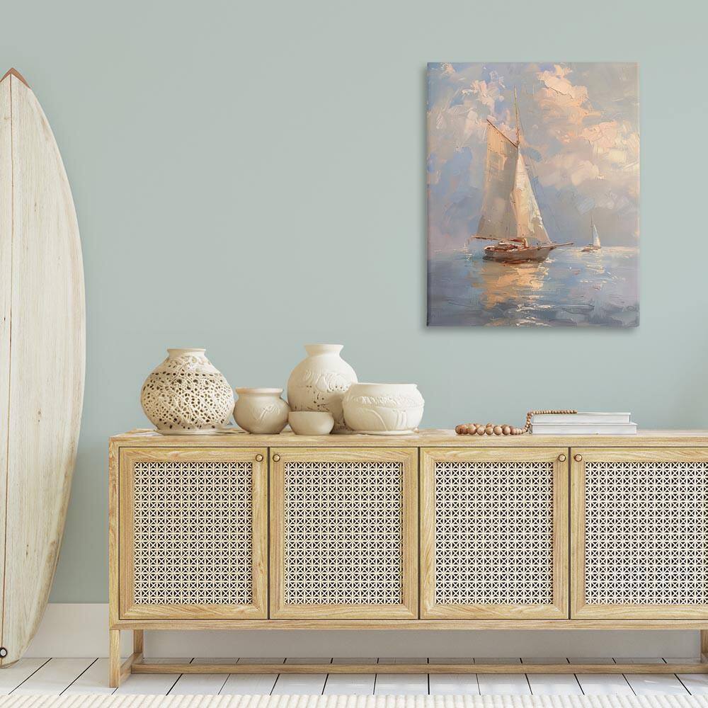 Maritime Ship on Cloudy Sea by Arlington Prints Unframed Travel Graphic Art Print 40 in. x 30 in. price history on PriceWatchPro