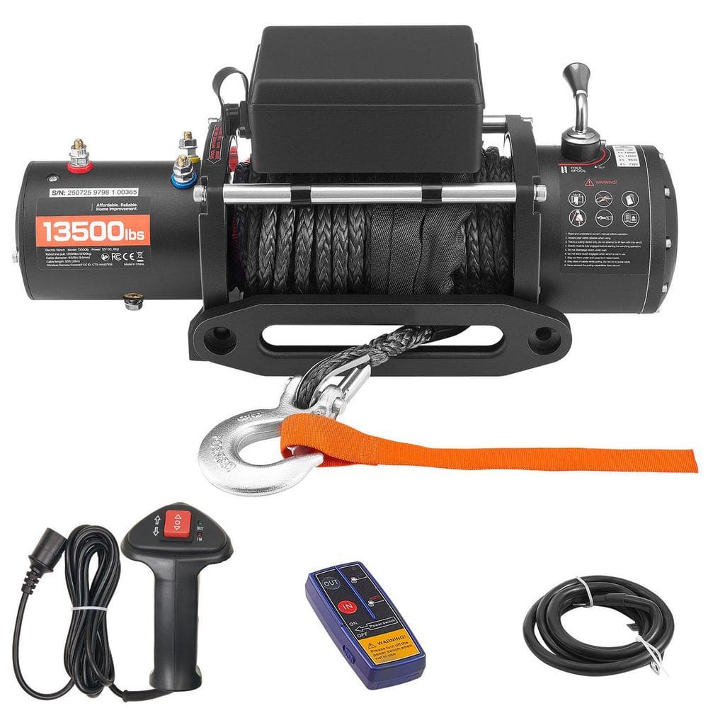 Electric Winch 12V, 13500 lbs. Load, 3/8 in. x 85 ft. Synthetic Rope, Wireless and Wired Remote IP55 Waterproof SUV Jeep price history on PriceWatchPro