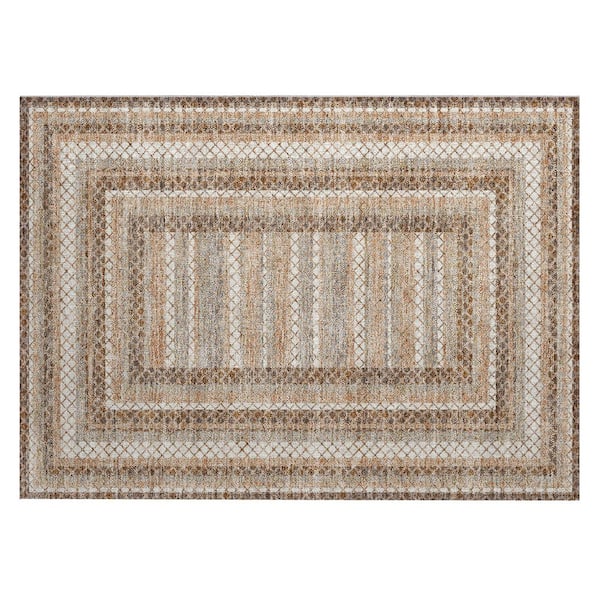 Chantille Machine Washable Indoor/Outdoor Abstract ACN2011 Chocolate 2 ft. x 3 ft. Accent Rug