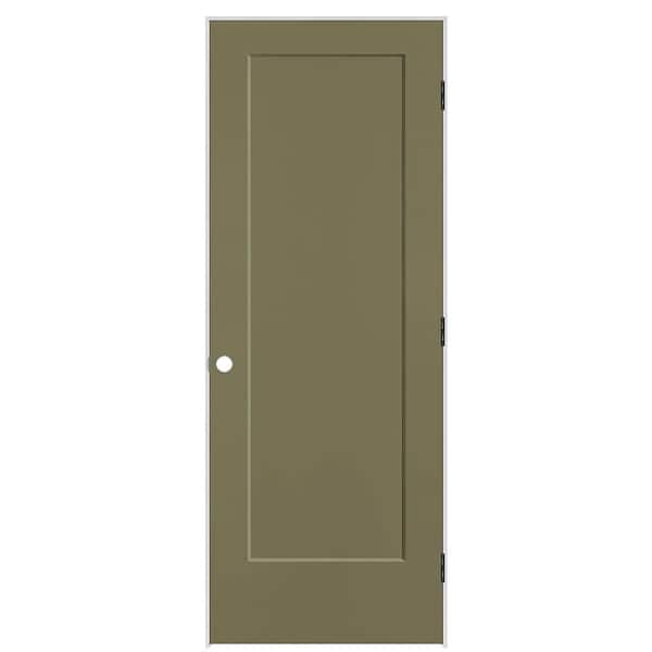 Masonite 30 in. x 80 in. 1-Panel Lincoln Park Left-Hand Solid Core Truly Olive Molded Composite Single Prehung Interior Door