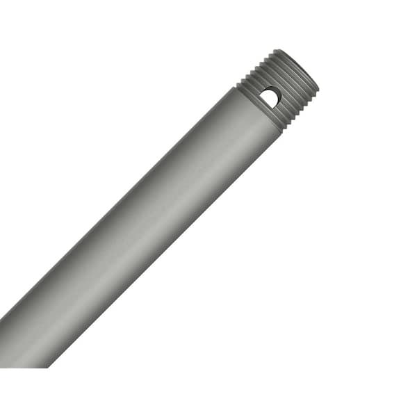 Hunter 12 in. Matte Silver Extension Downrod for 10 ft. ceilings