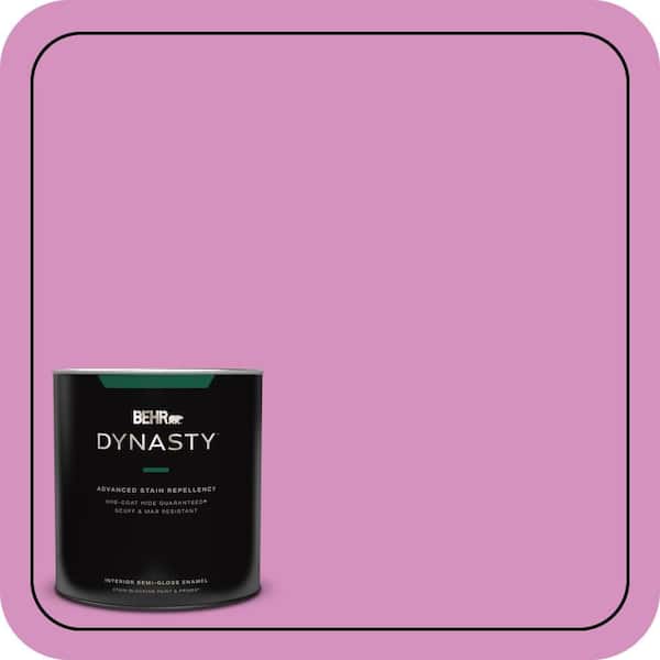 BEHR DYNASTY 1 qt. #680B-4 Pressed Flower Semi-Gloss Enamel Interior Stain-Blocking Paint and Primer