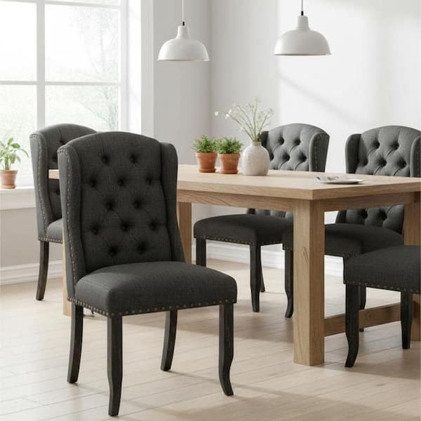 Ashford Gray and Antique Black Rustic Side Chair ((Set of 2))
