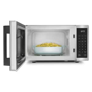 19 in. Electric Countertop Microwave in Black with 0.9 cu. ft. Capacity