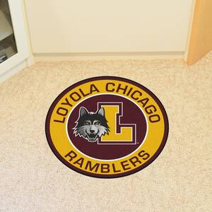 Loyola Chicago Ramblers Maroon 2 ft. x 2 ft. Round Area Rug