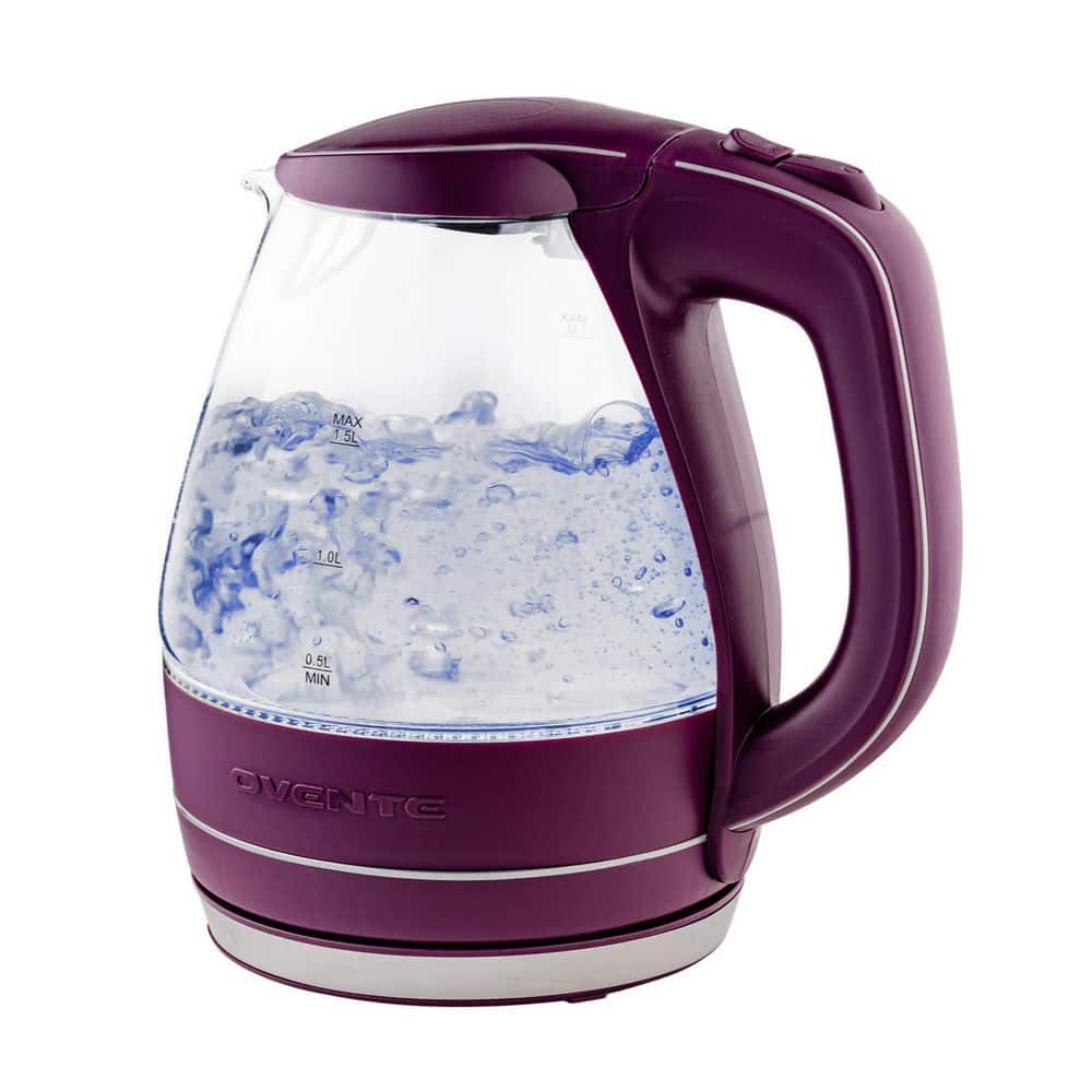 Purple electric kettle stock photo. Image of handle - 131338990