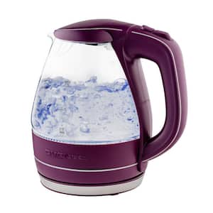 Illuminated 6.5-Cup Purple Electric Kettle with Filter, Fast Heating and Auto-Shut Off