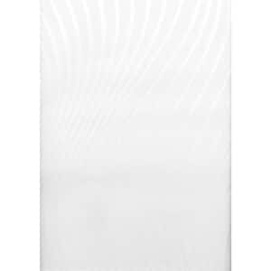 Paintable Swirl Undulating Texture White & Off-White Wallpaper Sample