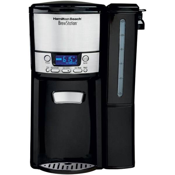 Hamilton Beach Black BrewStation 12-Cup Dispensing Coffeemaker with Removable Reservoir-DISCONTINUED
