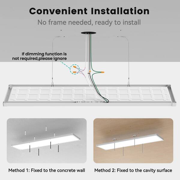  Light プレミアムホワイト 3個セット AIKVSXER 1 ft. x 4 ft. 5500 LM White Integrated LED Panel Light