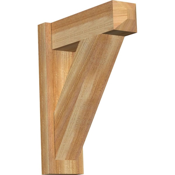 Ekena Millwork 6 in. x 22 in. x 18 in. Western Red Cedar Traditional Craftsman Rough Sawn Outlooker