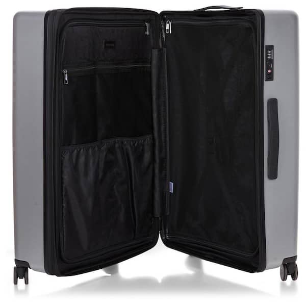 J&V TEXTILES Roberto Cavalli Luxury 3-Piece Silver Expandable Hard