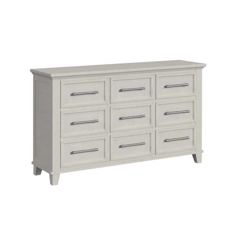 Henrik Ivory 9-Drawer 64 in. Dresser